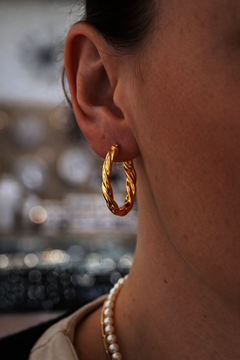 Žluté zlato náušnice ovály